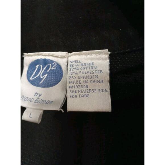 DG2 Y2K Denim Jacket Sz M BLACK Punk Rock Boxy Moto BLING BEADED Goth Retro VNTG - Picture 14 of 15